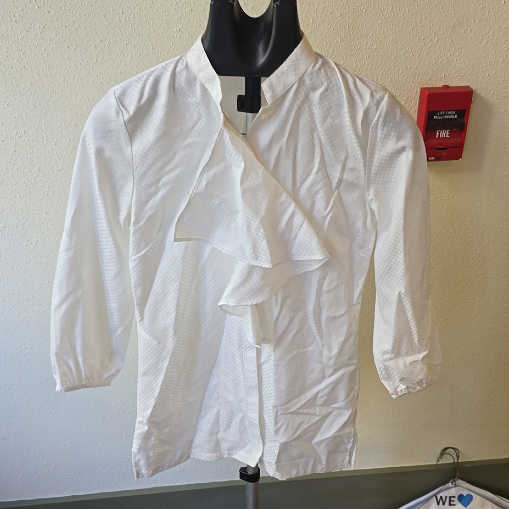 White Ruffled Blouse